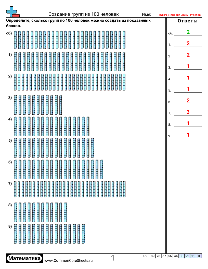 Разряд и Вес Разряда - 949 worksheet